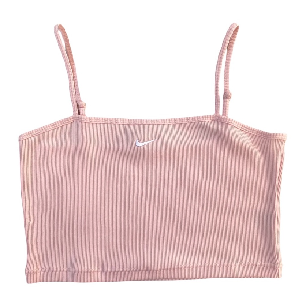 Nike Sportswear Essential Ribbed Cami Cropped Top Pink Women's Size L